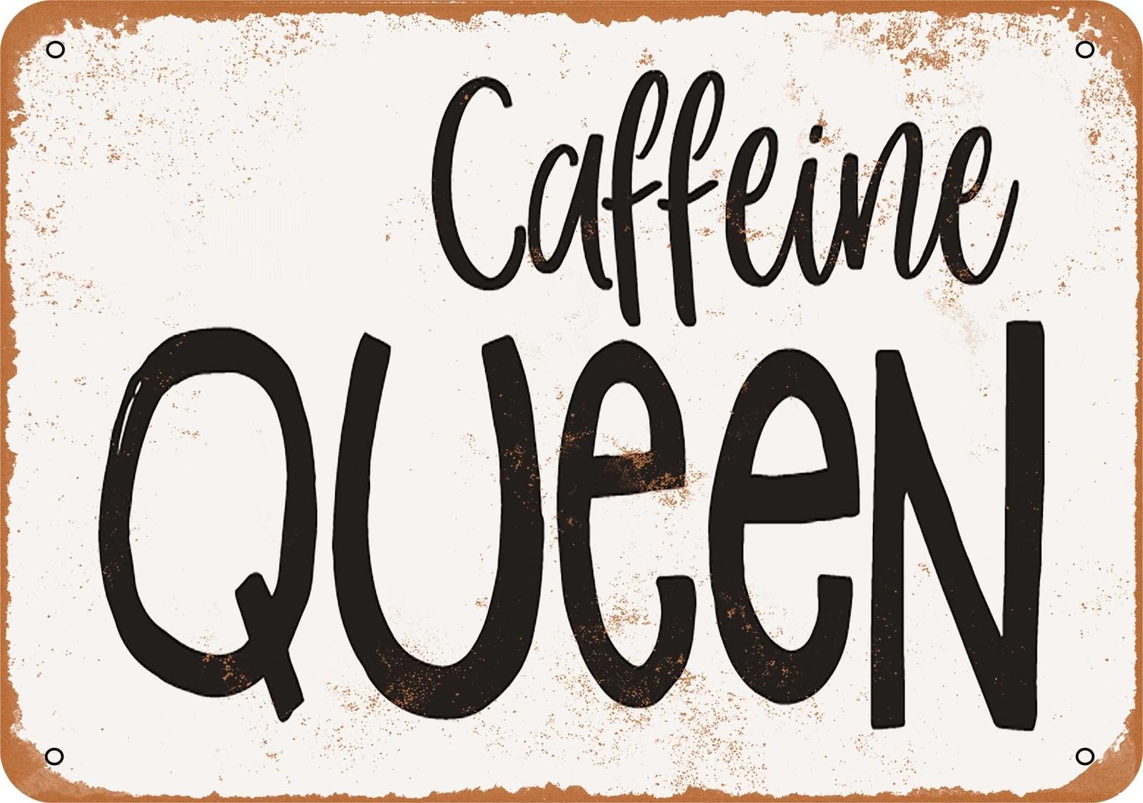 Miaomansenstore Metal Sign - Caffeine Queen 2 - Vintage Look Home Decor