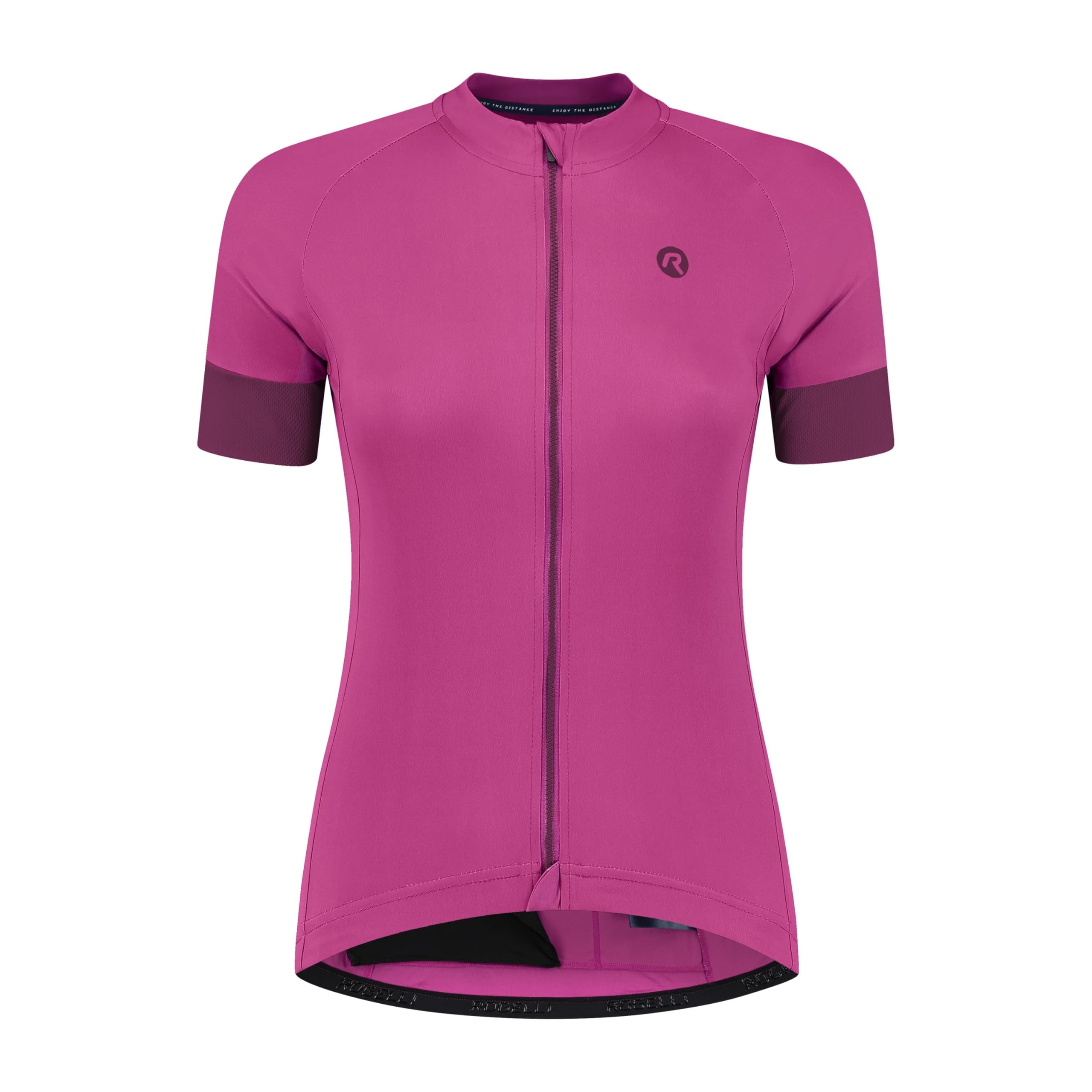 Rogelli - Maglietta da ciclismo da donna, manica corta per bicicletta, modesta