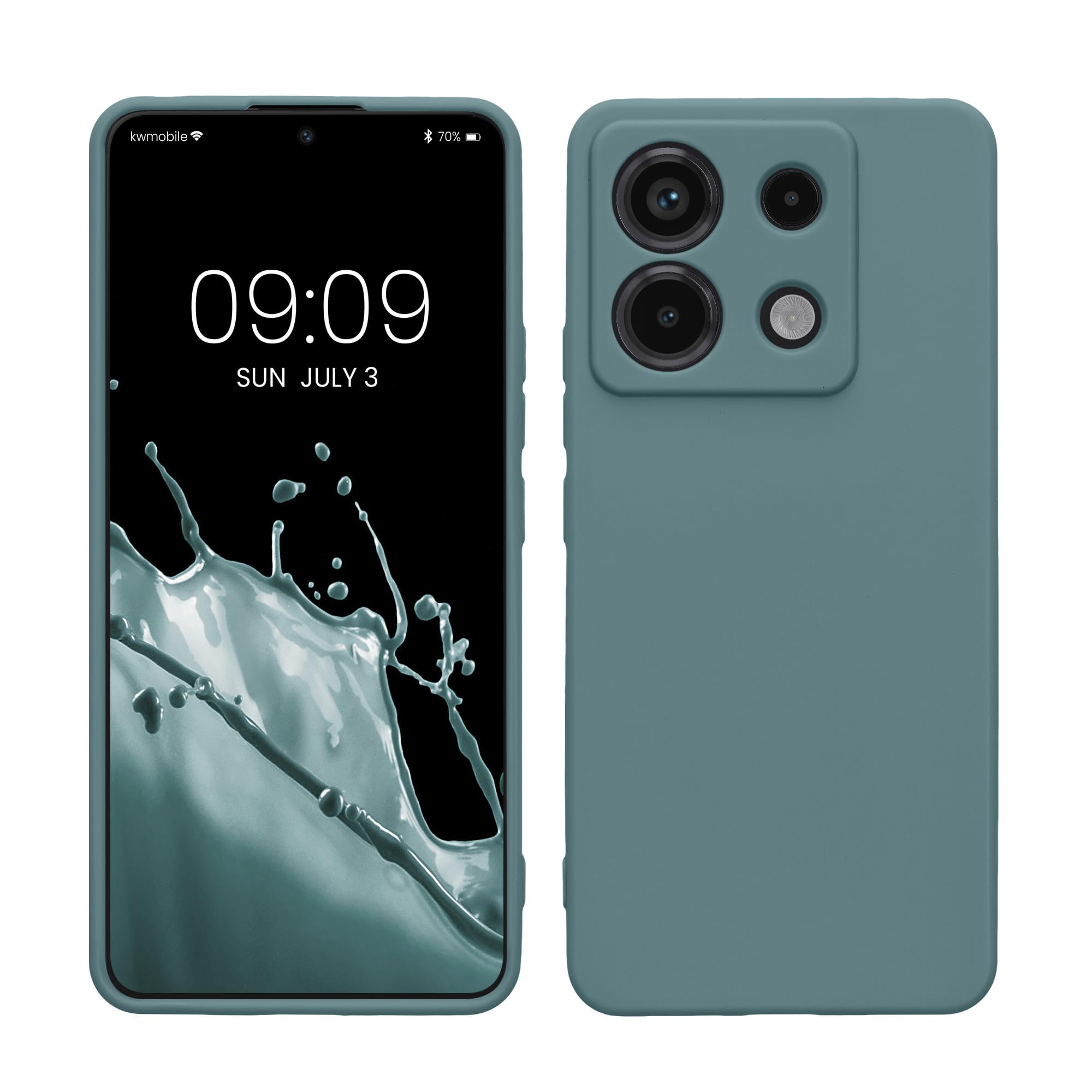 kwmobile Carcasa Compatible con Xiaomi Redmi Note 14 Pro 5G / Poco X7 Funda - Funda Ultrafina de TPU con Bordes elevados - Lavanda Metalizado — view 17