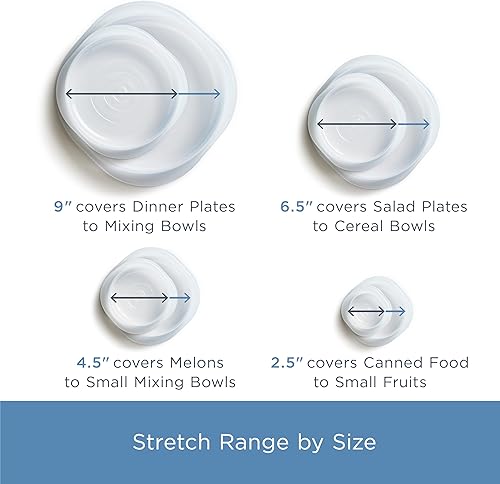 Miniatura 5 de Stasher Premium Reusable Silicone Stretch Lids, Clear, Lids, Airtight Seal, Food Container Covers, BPA Free, Leak-free, Dishwasher Safe, Microwave