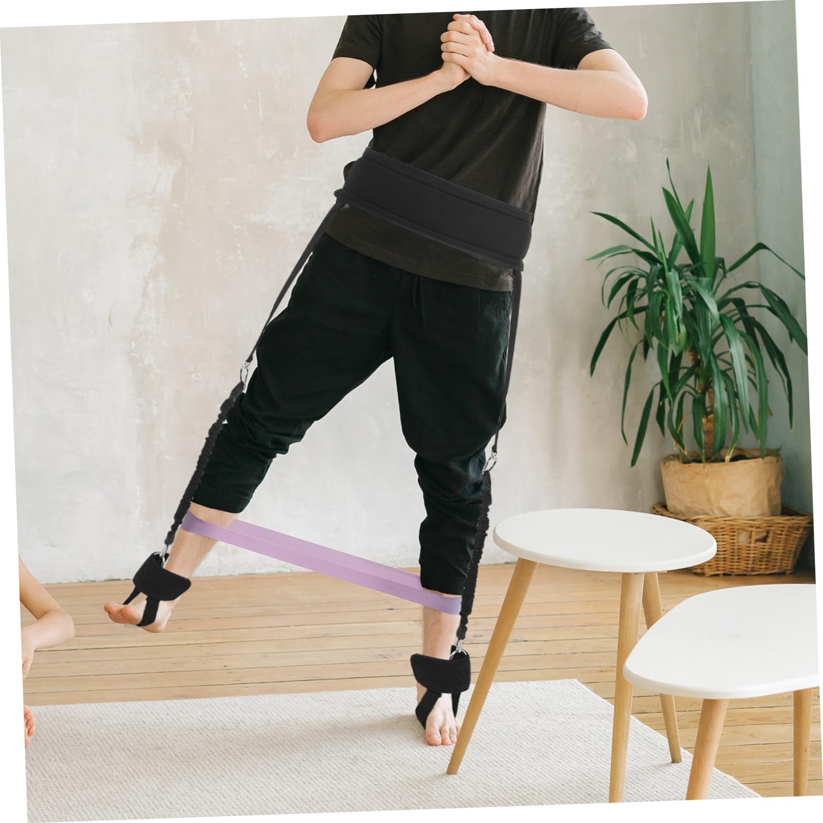Bandas de Entrenamiento de Salto 1 Juego de Látex Negro