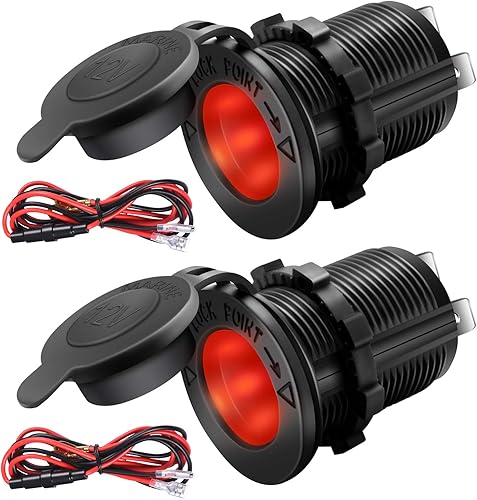 Miniatura 8 de ZHSMS Enchufe universal de repuesto para encendedor de cigarrillos de automóvil de 12 V24 V con LED verde para automóvil, motocicleta, ATV, RV y