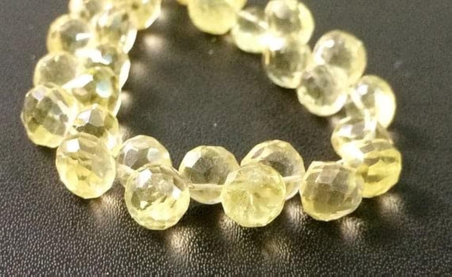 Quartz Citron naturel perles facettées 6-7mm contre bijoux ternes