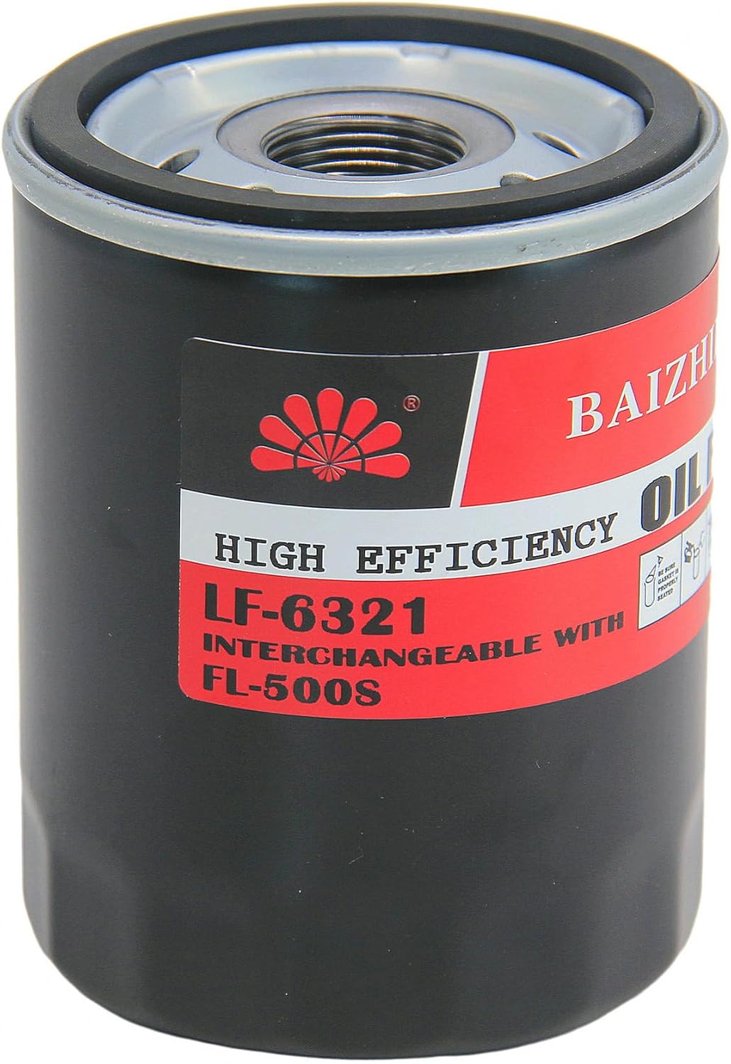 8-PACK BAIZHIHUA LF-6321 Premium 10K Miles Engine Oil Filter Replaces FL-500S, HP-2011, FL500S, AA5Z-6714-A Fits Ford 2011-2016 F-150 & Mustang 5.0L V8 Engine Buick, Cadillac, Chevrolet Vehicle Models