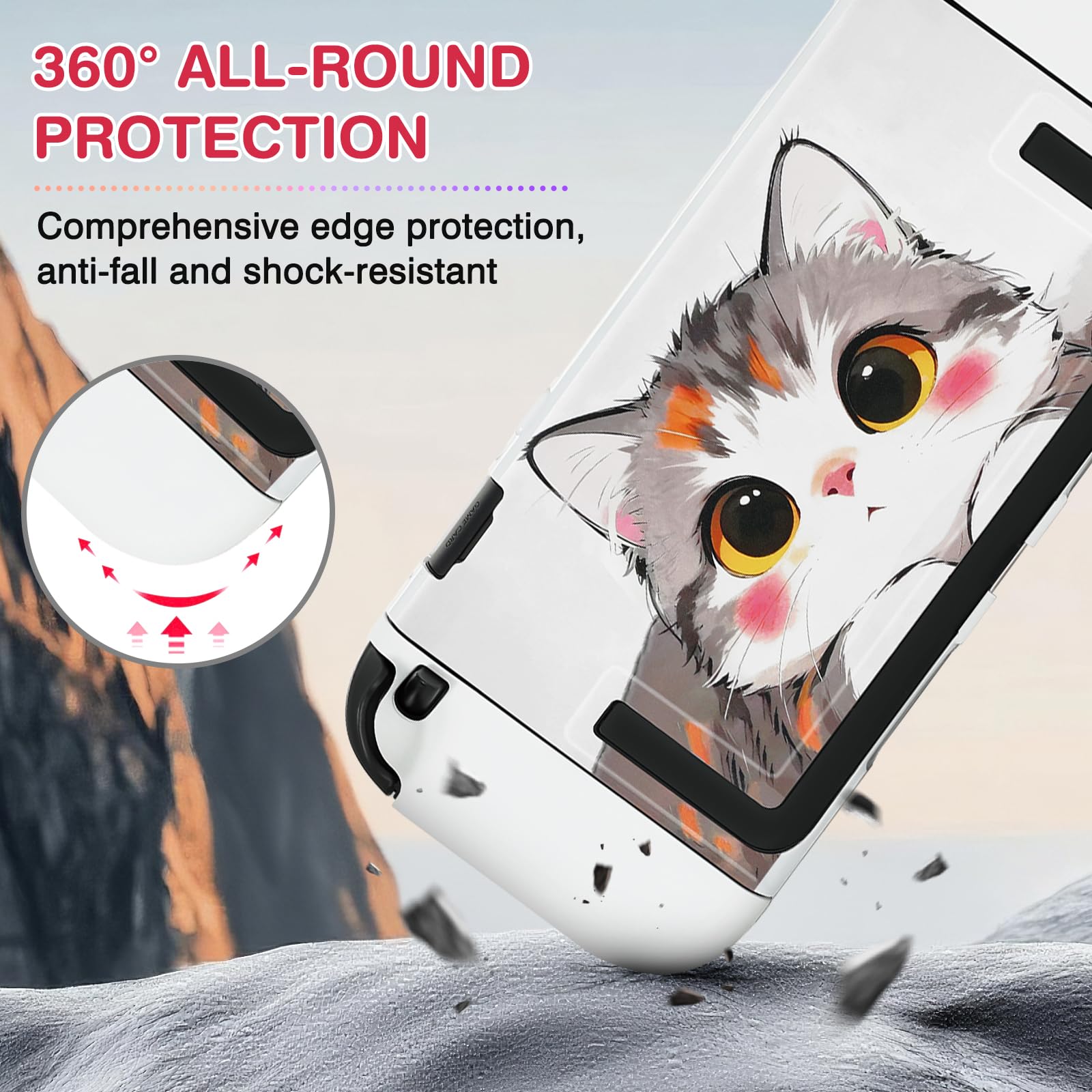 DLseego Étui de Transport pour Switch 2,Portable Chat Sac de Transport,Blanc