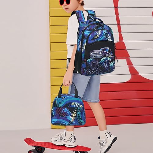 Miniatura 2 de Mochila infantil para la escuela niños y niñas bolsa de libros para preescolar con caja de almuerzo juego de estuche para lápices de primaria jardín