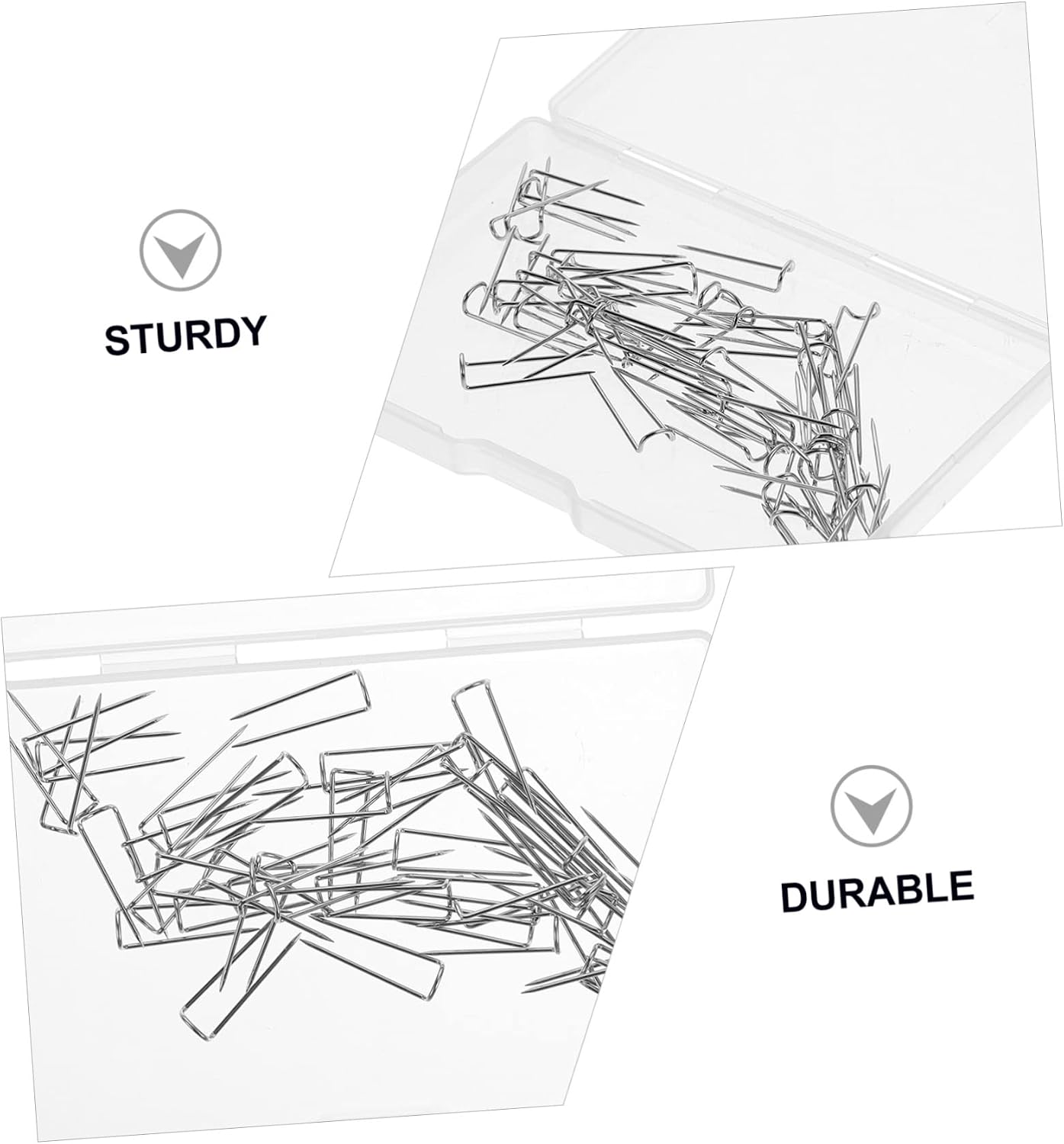 NUOBESTY 100pcs U Shaped Patchwork Pins for Sewing Quilting and Cloth Positioning for Home Craft Projects and DIY Sewing Enthusiasts