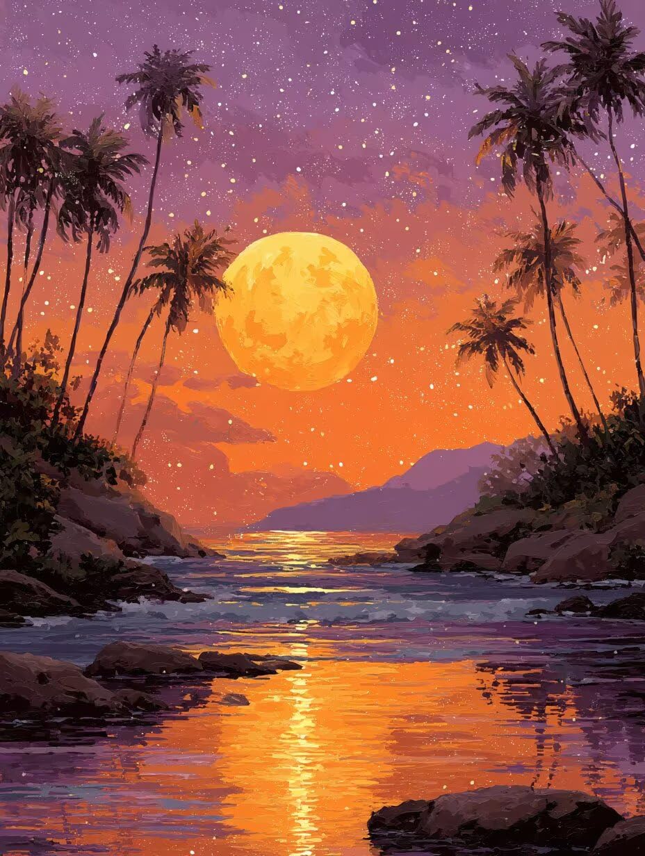 Puzzle pour Adults 1000, Coucher De Soleil Coco Tree, Bois de YHPGL4-557