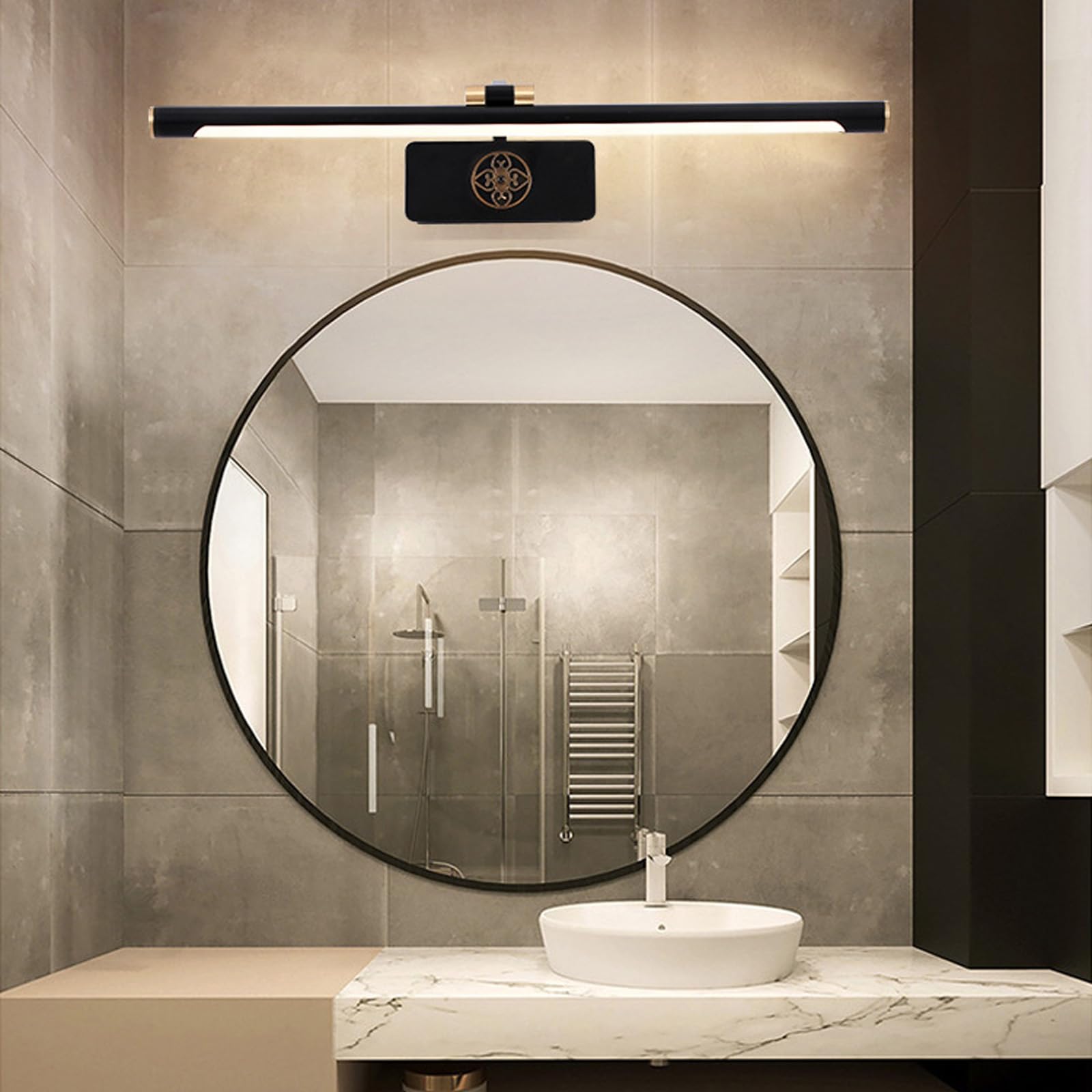 Evita sombras en el espejo con la lámpara de pared con cabeza giratoria de 43cm 8