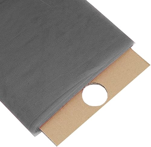 LA Linen tela de tul, 54 pulgadas x 40 yardas, color gris