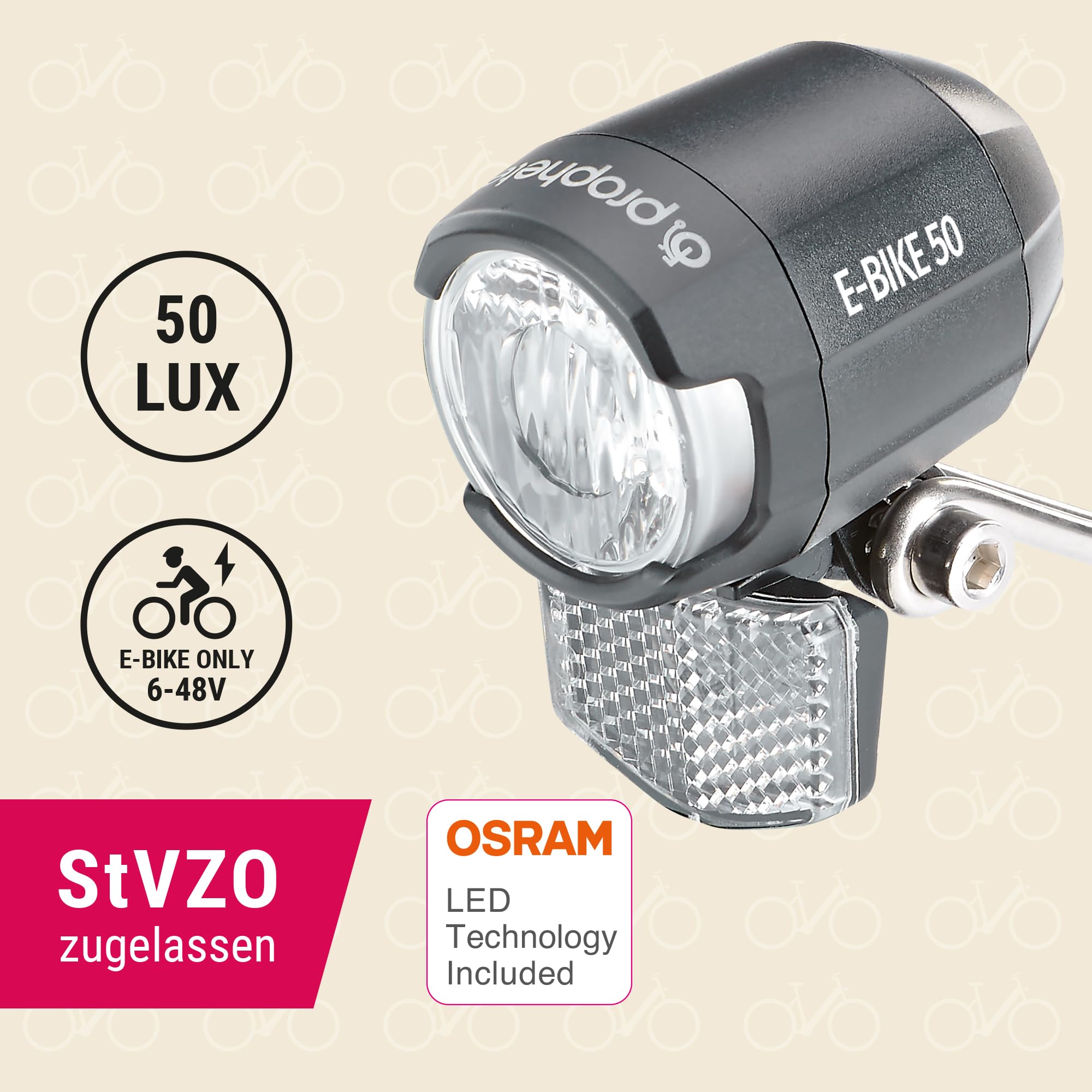 Prophete Projecteur LED 50 lux Unisexe pour Adulte - Argent uni