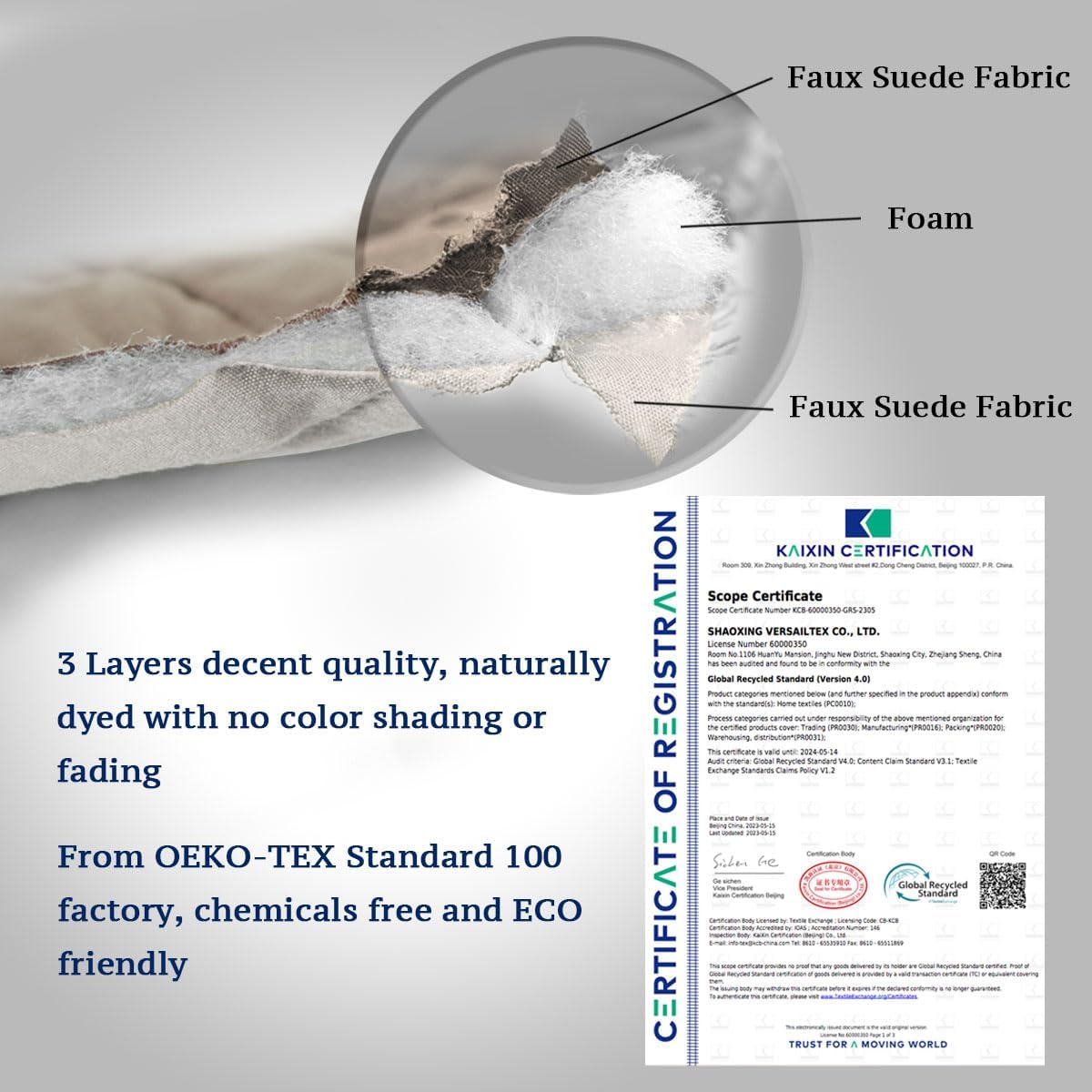 H.VERSAILTEX Water Resistant Couch Cover for 3 Cushion Couch Reversible Sofa Slipcover Quilted Furniture Protector with Elastic Strap Non Slip Sofa Cover for Dogs Pets(Oversized Sofa, Khaki/Beige)