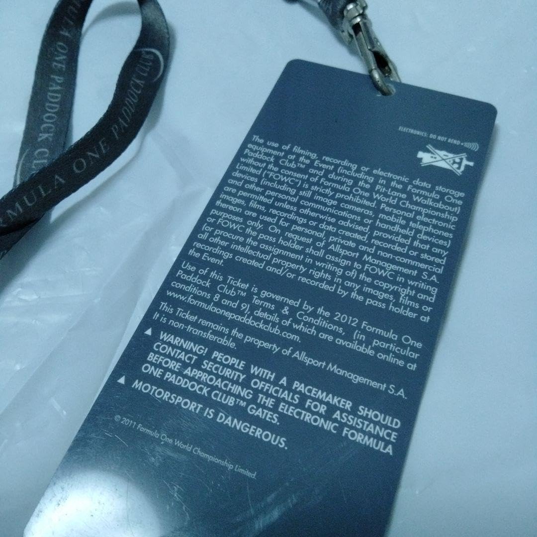 Amazon.co.jp: F1日本グランプリ パドッククラブパス 2012年 外国企業 