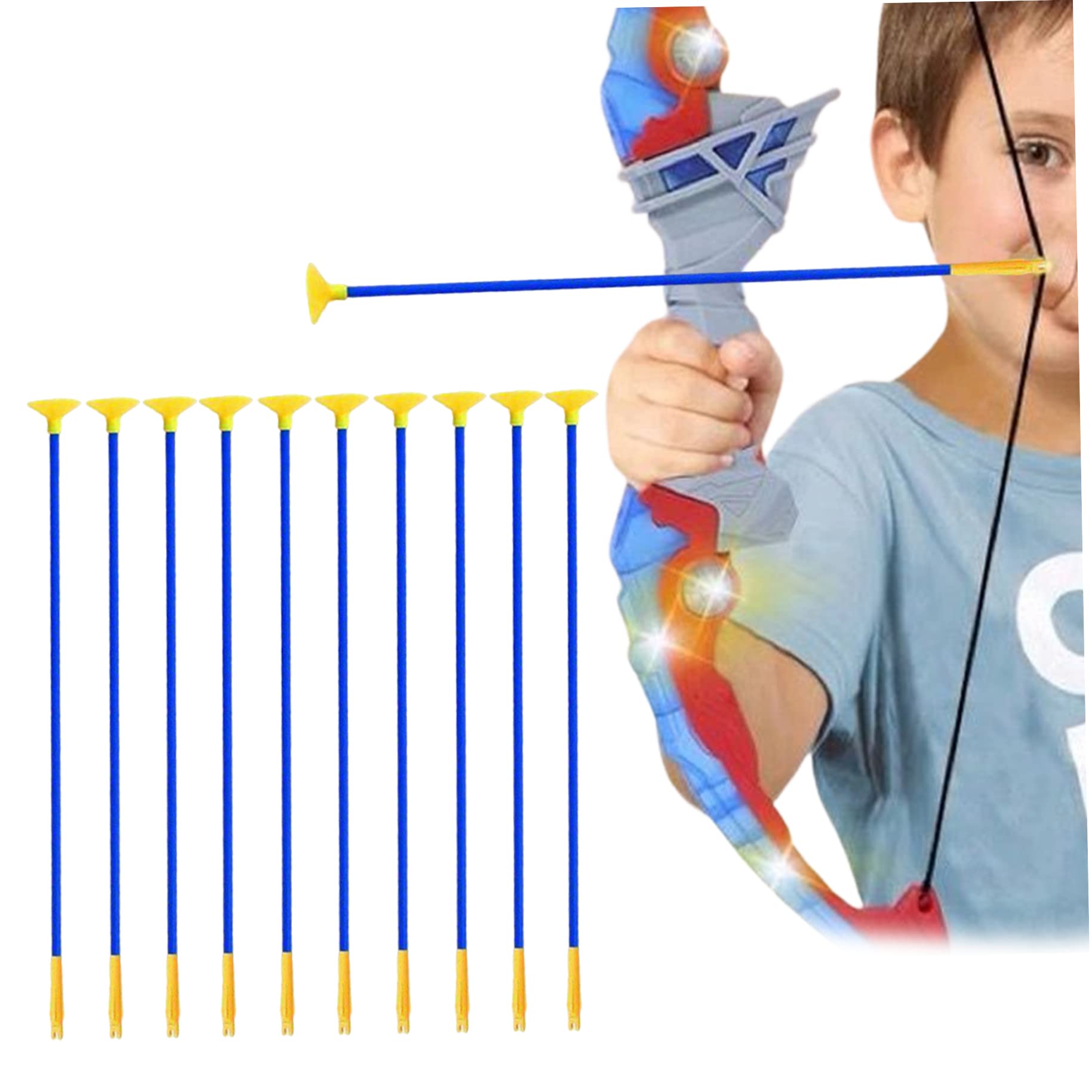 Tsawntd Suction Cup Arrows 10Pcs Plastic Arrows for Kids 16.5 Inch Archery Set Toys Replacement Practice Toy for Children Adult
