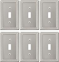 Vista 85 de Paquete de 2 cubiertas de placa de interruptor de luz de doble palanca, cubiertas decorativas de placa de doble interruptor Pearls, placa de pared