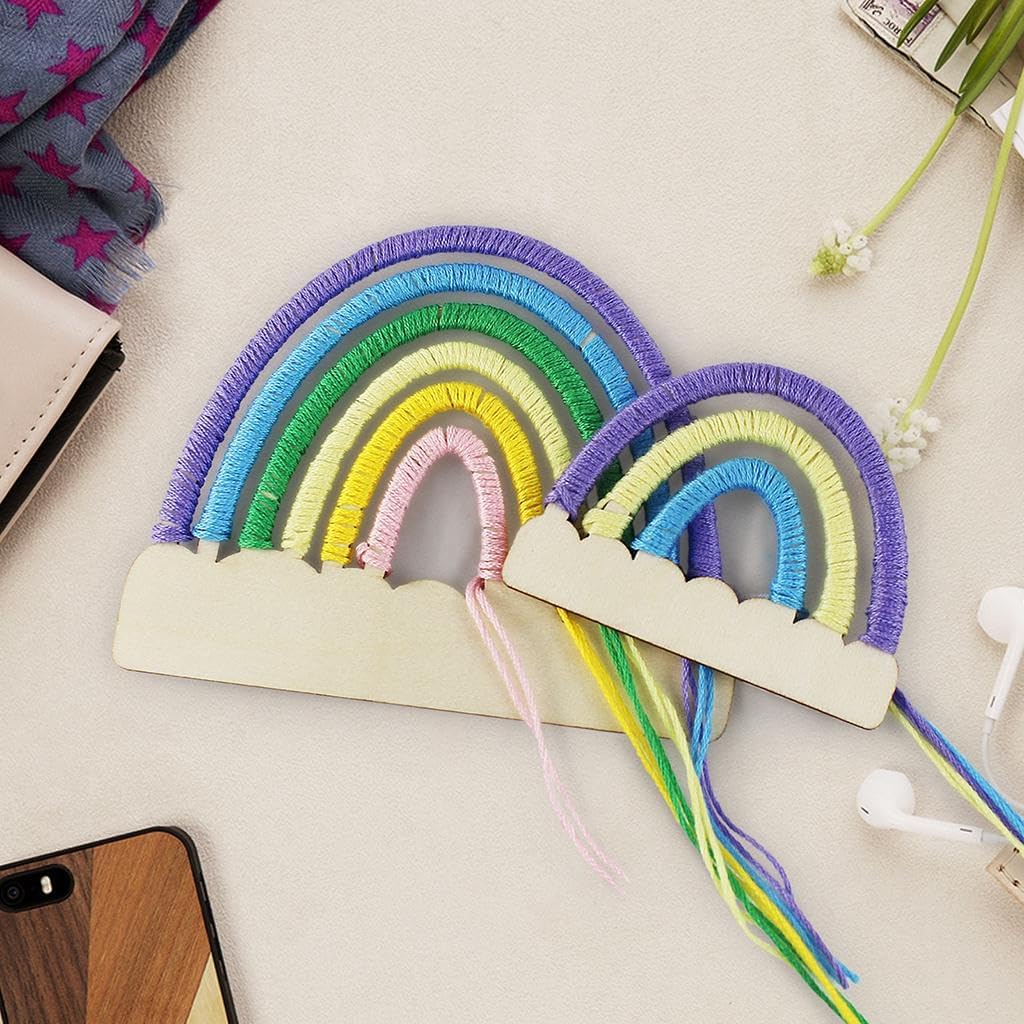 BNF Handmade Wood Weaving Piece Set DIY Material Kit Ornament Craft for Weaver 12.3X10cm Crafts | Multi-Purpose Craft Supplies | Crafting Pieces | Other Craft Pieces