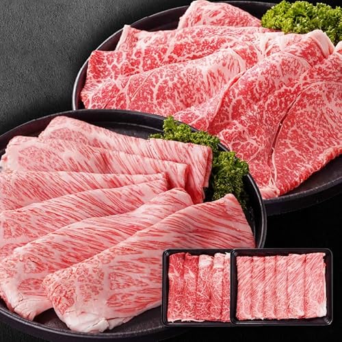 ミヤチク 畜産農家応援 宮崎牛しゃぶしゃぶ2種セット 牛肉 国産 A4以上 (翌月お届け, [1kg]500g×2P)