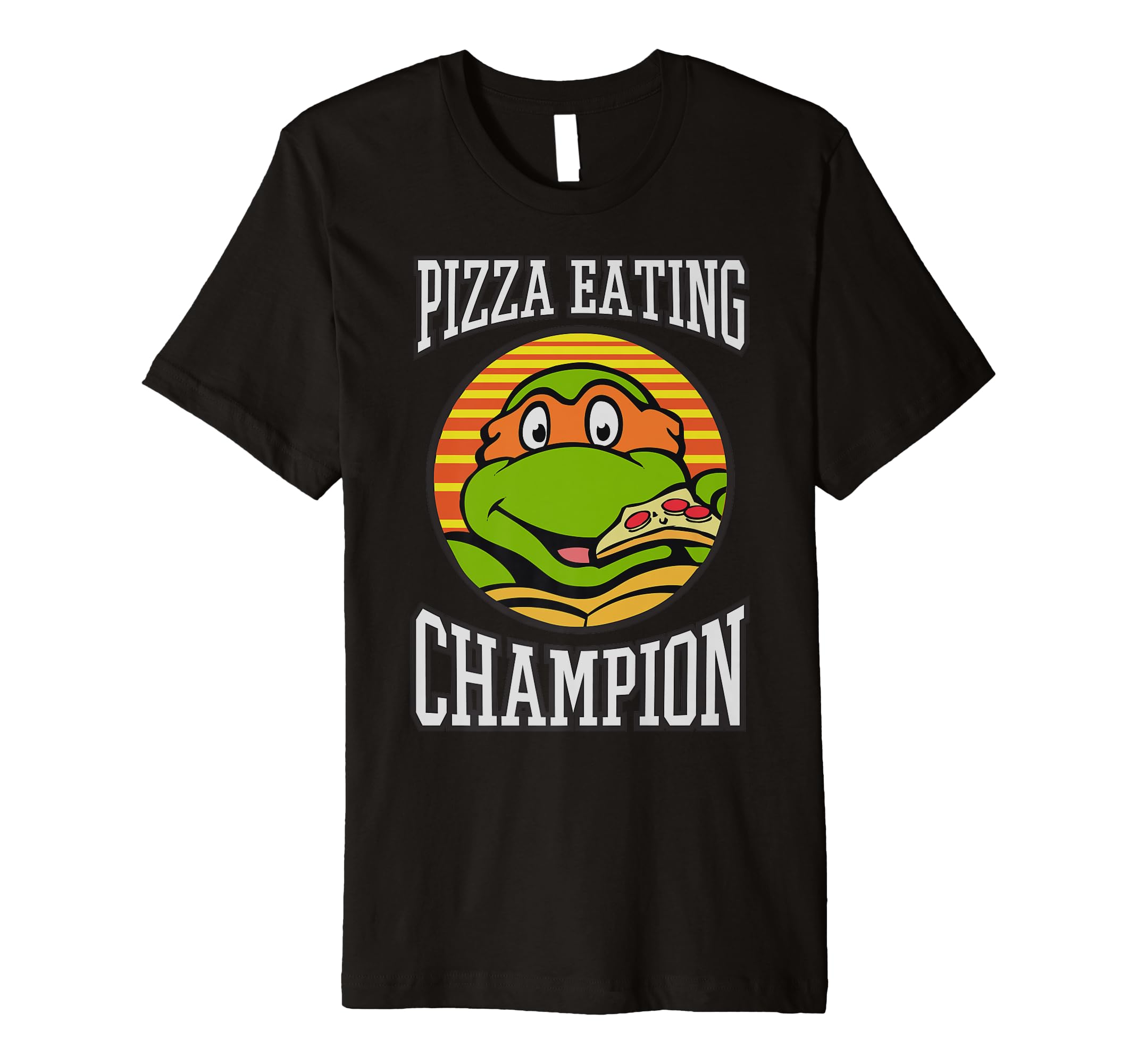 Amazon.com: TMNT Michelangelo Pizza Eating Champion Premium T 