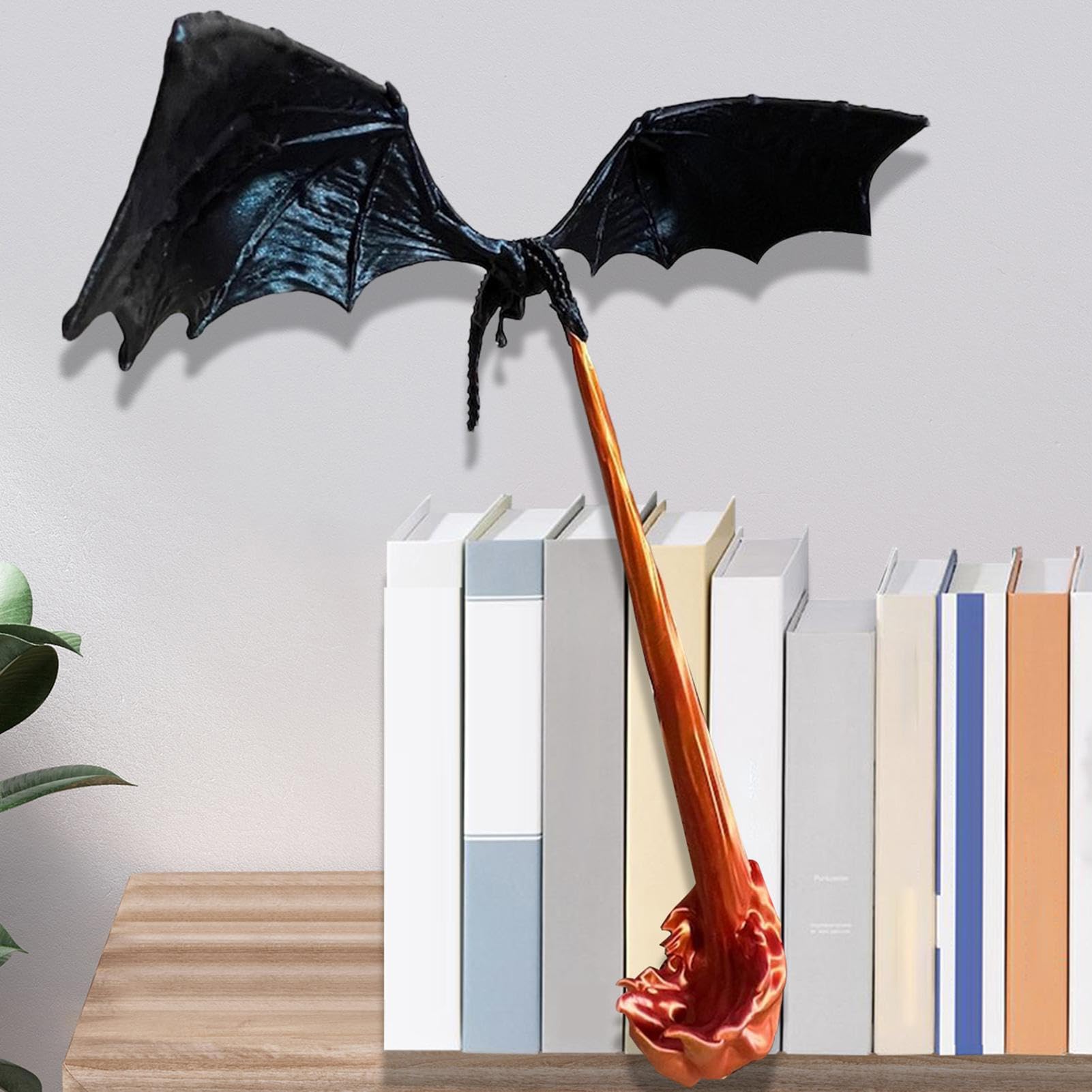 Serre-livres en forme de dragon imprimé en 3D pour décoration gothique de bureau et maison