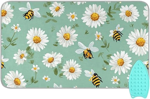 Miniatura 34 de Alfombrilla de planchar y almohadilla magnética resistente al calor, manta de planchado portátil de viaje, fundas para tabla de planchar de 27.6 x