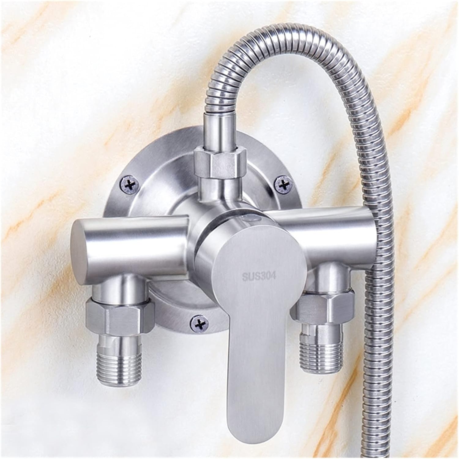 VIP価格★【JEMITA】304 ステンレス鋼の壁に取り付けられたシャワーの蛇口混合弁デュアル バスルーム シャワー ホットとコールド g1/2 ";