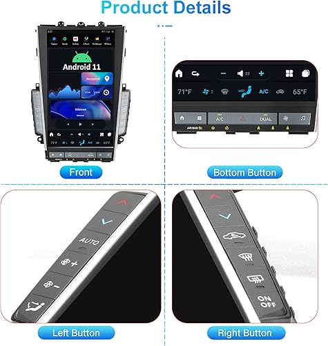 Miniatura 7 de Aucar Mark 6 - Unidad principal de radio de coche Android estilo T de 13.6 pulgadas para Infiniti Q50 Q50S Q60 Q60S, reproductor de video estéreo