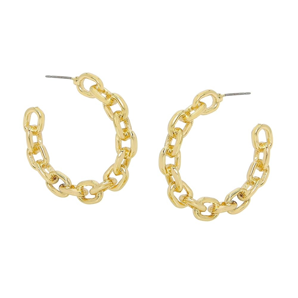 Apple - えり Amazon.com: Robert Lee Morris Womens Chain Hoop Earrings