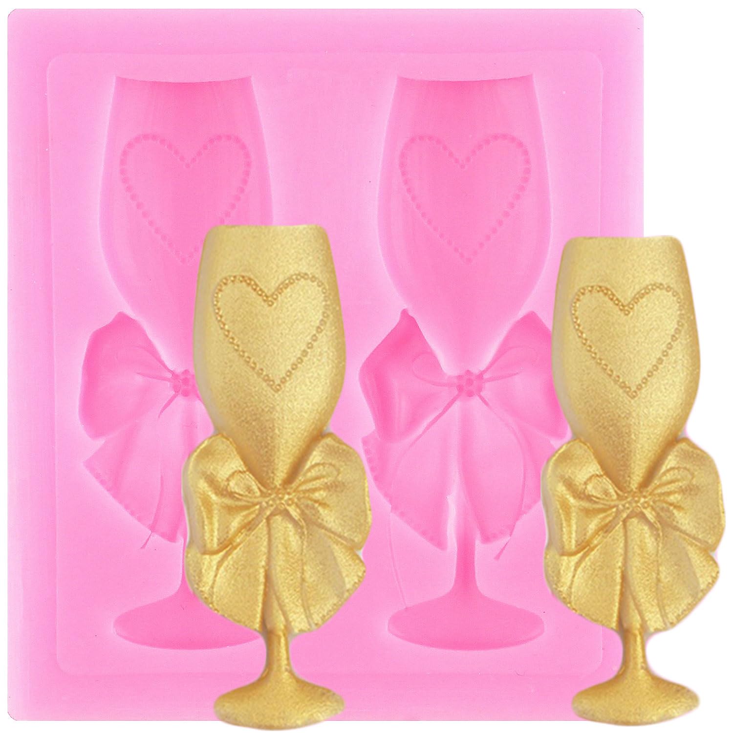 Wine Bottle & Grape Silicone Mold - Fondant Chocolate Candy Mold For Cake Decorating, Baking, Resin