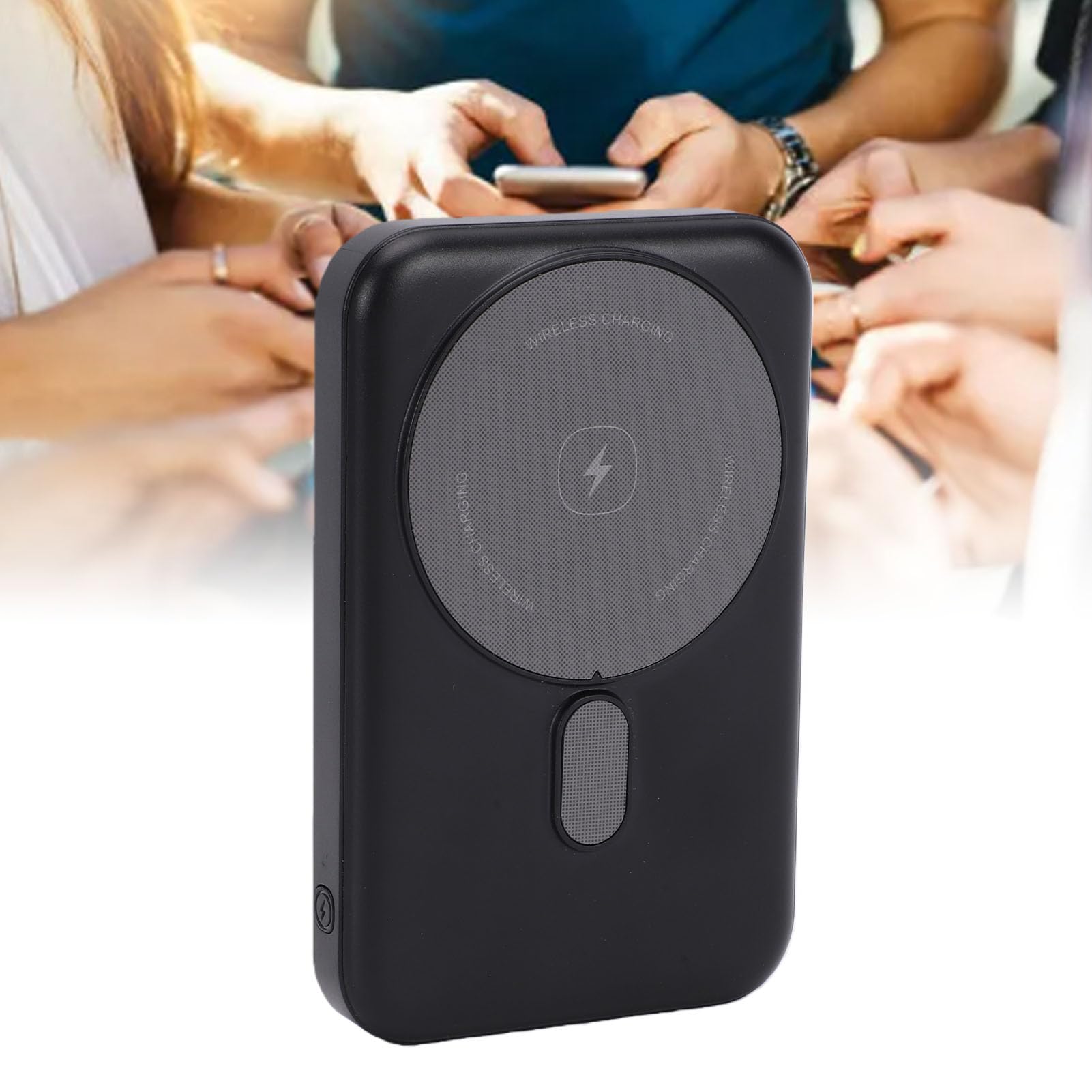 Qcwwy Batterie Externe Magnétique, Chargeur Portable sans Fil, 10000mAh