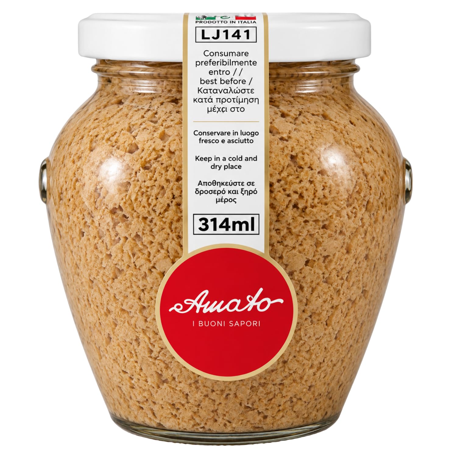 Amato Rustichella 314 ml, Crema Rustica Spalmabile, Ideale per Bruschette, Crostini e Antipasti, Vaso di Vetro, Confezione Multipla da 4/8/12 Pezzi (12 PEZZI)