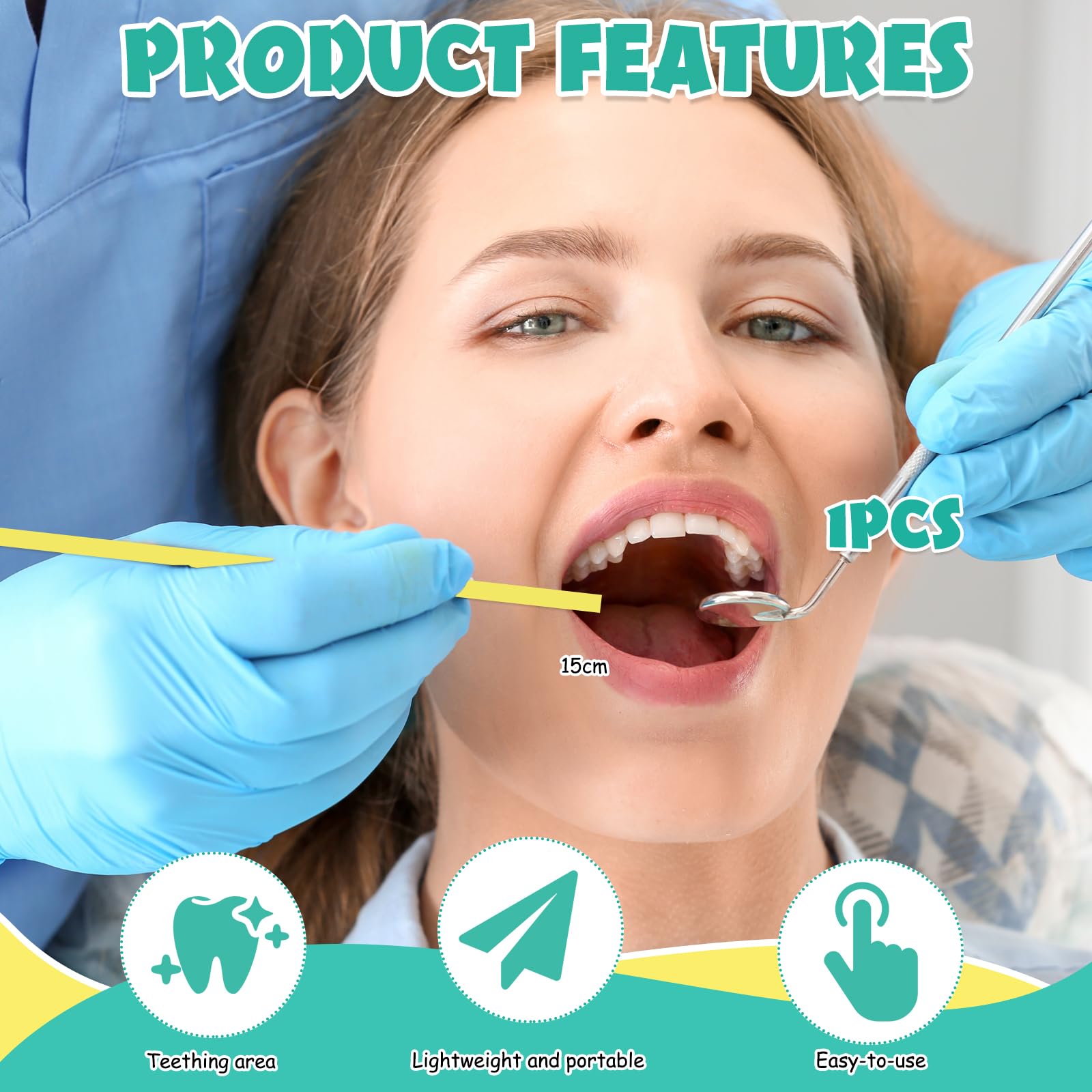 Tira de Pulido Dental Abrasivo, 75 Piezas Bandas para Lijado de Dientes, Limpieza Profunda y Pulido (Amarillo + Verde)