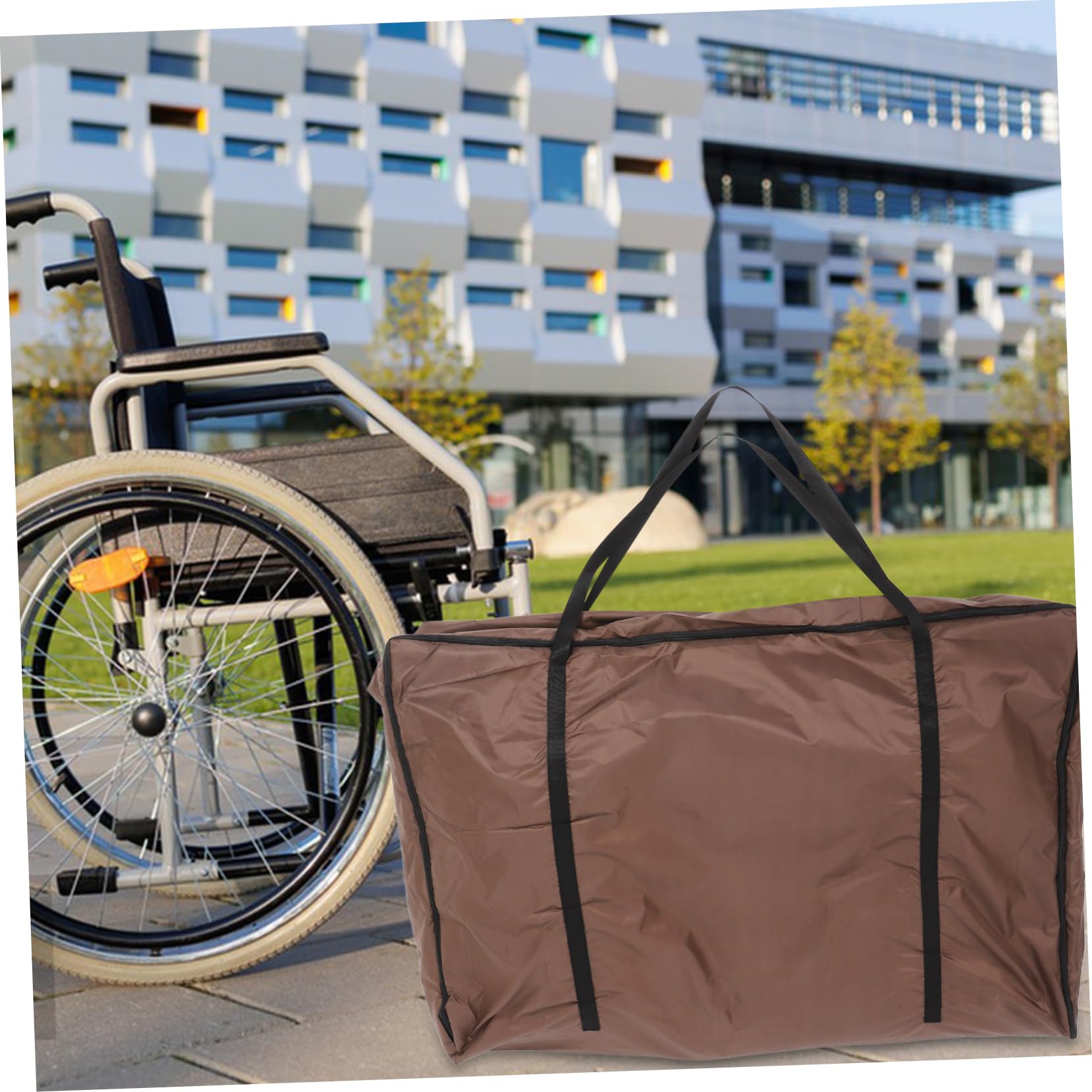 Bolsa Para Sillas De Ruedas Solución Ligera y Práctica De Almacenamiento Para Sillas De Ruedas y Andadores Para Uso Externo y Fácil De Limpiar