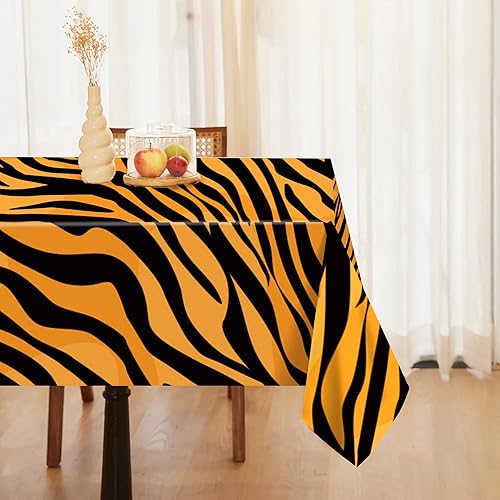 Miniatura 117 de CC HOME 1 pieza de mantel de plástico para fiesta de los 90 de 54 x 87 pulgadas de largo, mantel vintage retro de los 90 de hip hop, tema de 1990