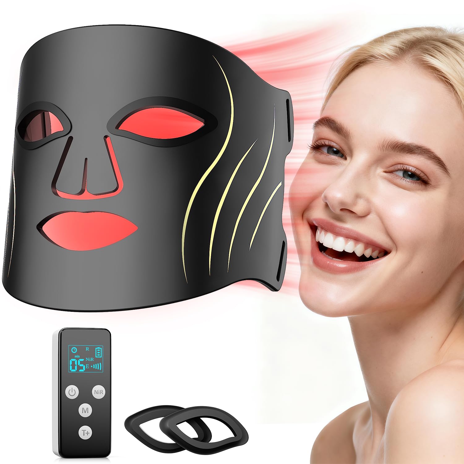 Avvnee FDA-Cleared Red Light Therapy Mask for Face, 850nm NIR