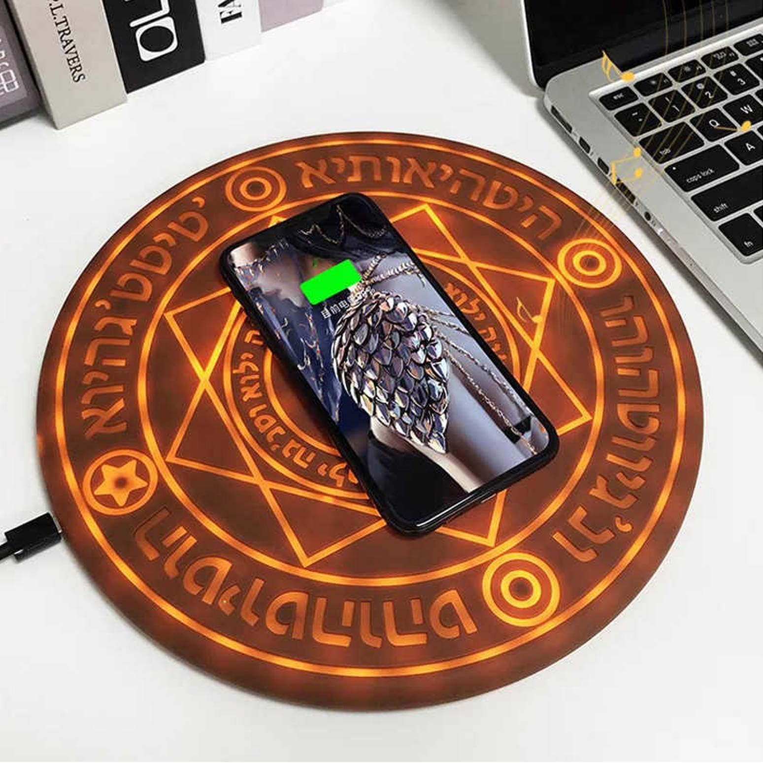 IW Magic Array Wireless Charger pad | Fast Wireless qi Charging pad 10w Compatible with iPhone 8 / iPhone 8 Plus/iPhone X/XR/Xs Max/Samsung Galaxy S10/S10+/S9/S8/S7 | Adapter not Included