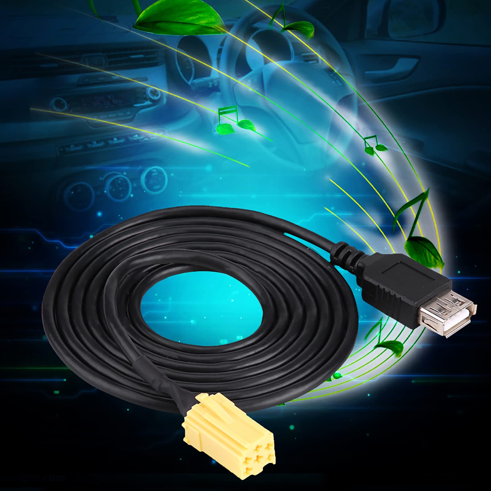 Cavo adattatore MINI-ISO per auto professionale, connettore MINI-ISO a 6 pin Cavo adattatore USB compatibile con/Grande Punto,Terminali e Cablaggi
