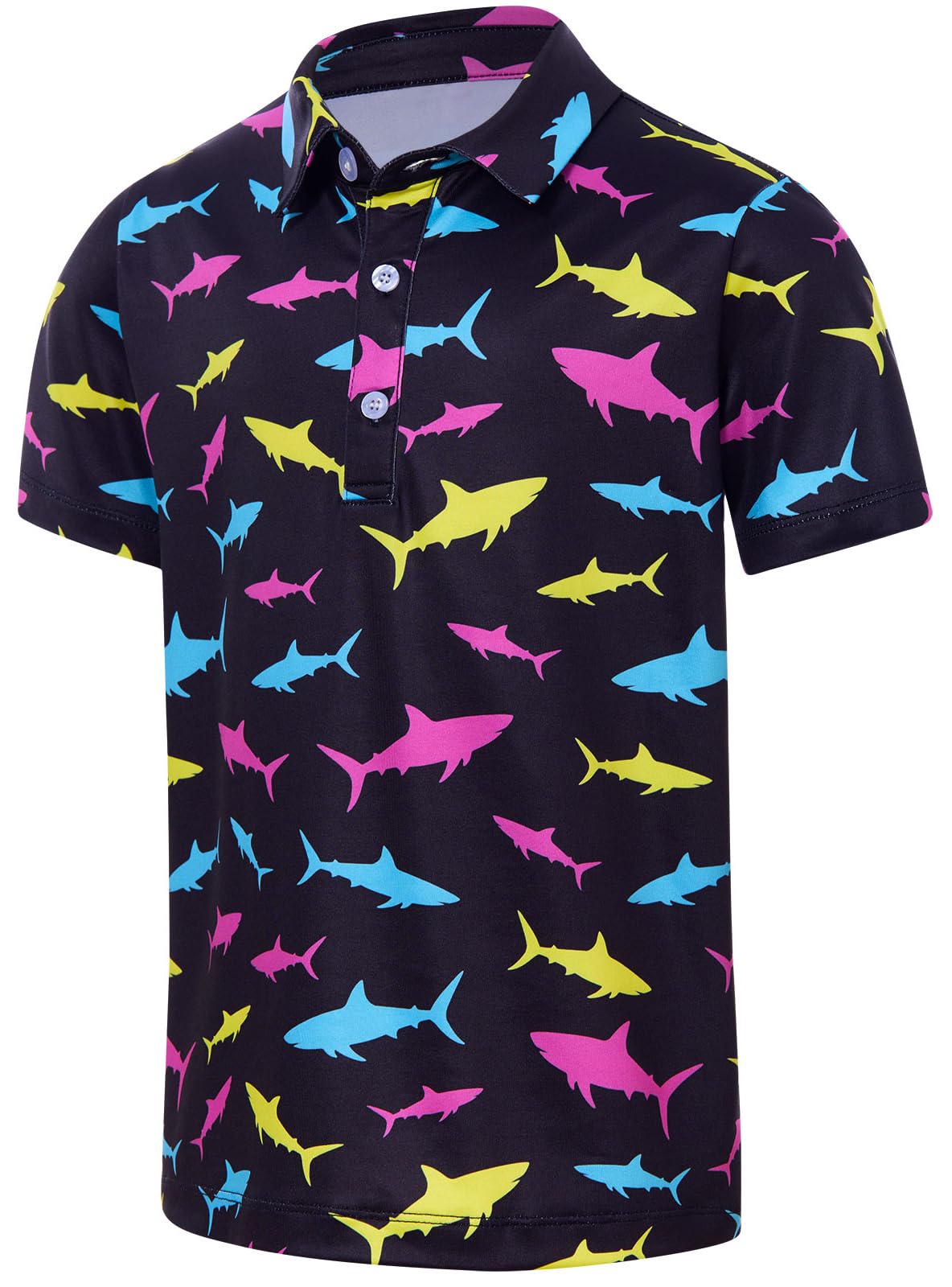 RAISEVERN Boys Polo Shirt Golf School Uniforms 5-14 Years Tops Short Sleeve