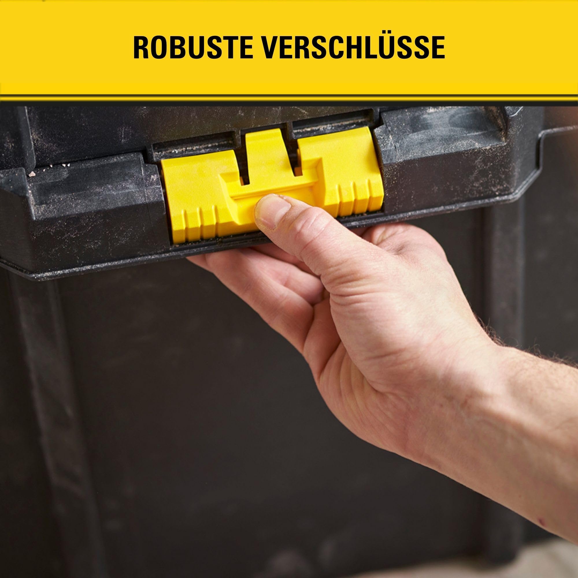 STANLEY Modulare rollende Aufbewahrungs-Werkzeugkiste, STST83319-1 | 3-in-1 tragbare Werkstatt, Schwerlast-Räder, Teleskopstiel, 45 kg Tragfähigkeit, 80 L Volumen