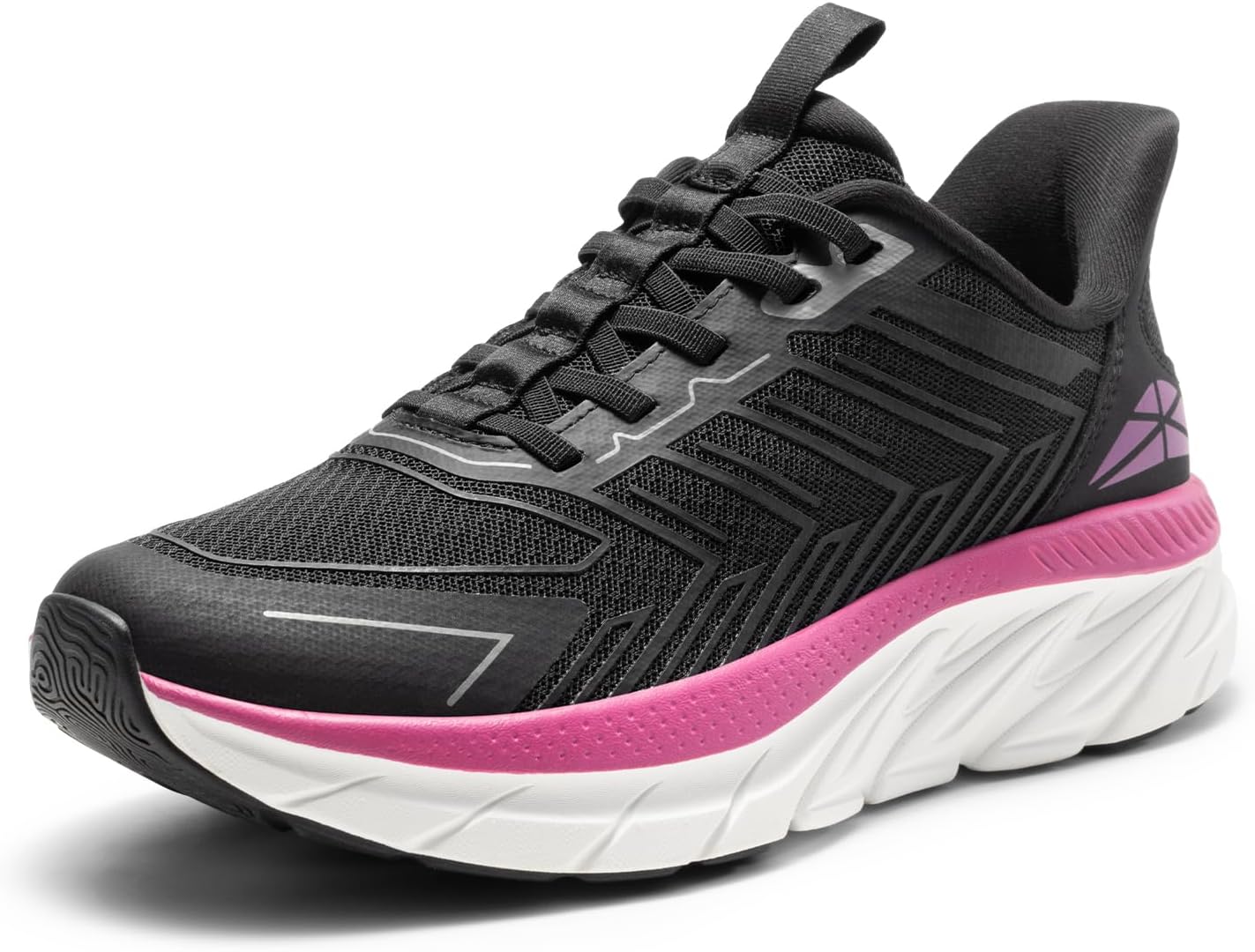 Women's slip-on walking shoes with breathable mesh