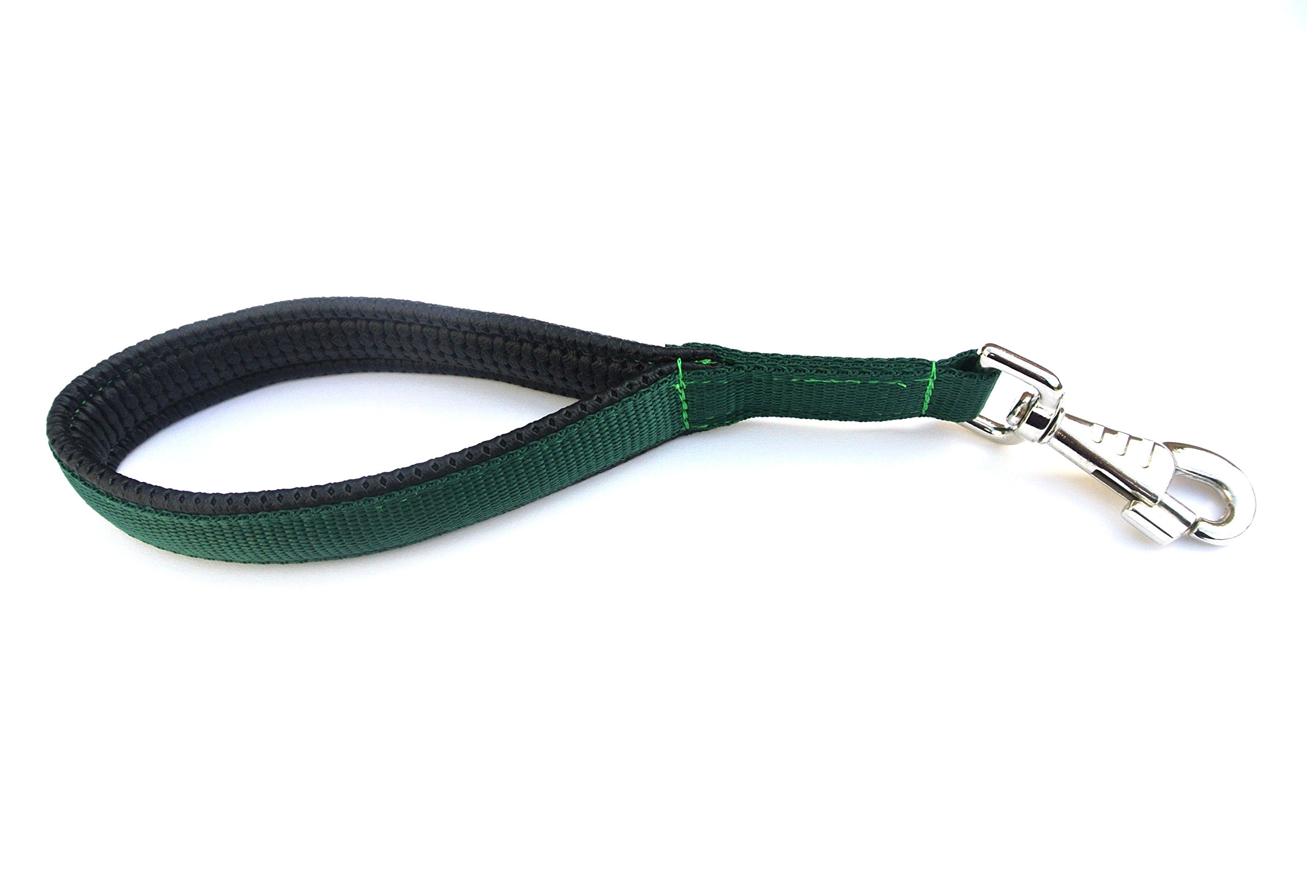 13" Short Close Control/Traffic Control Dog Lead With Padded Handle For Comfort In (Forest Green) โ image 1