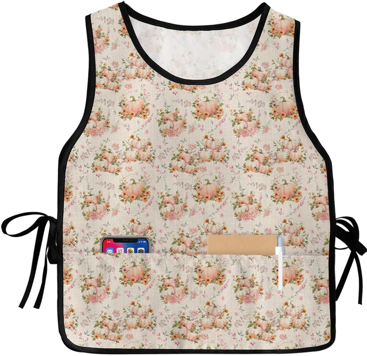Christmas Cobbler Aprons with 2 Pockets Bib Green Blue Pink Xmas Pine Tree Winter Sowflakes