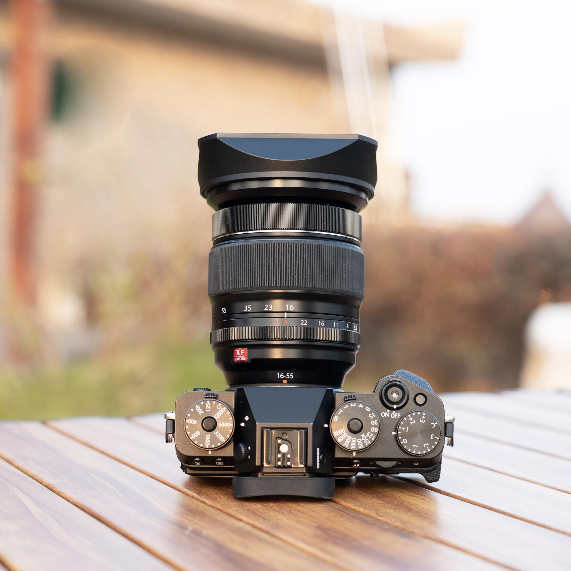 JJC Paraluce quadrato in metallo con cappuccio per Fujifilm XF 16-55mm f/2.8 R LM WR Lens DSLR Camera Fotografia Access