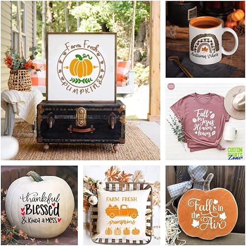 Miniatura 6 de DGAGA Plantillas de serigrafía de Hello Fall reutilizables autoadhesivas, plantillas de malla de tiza, transferencias de serigrafía de otoño para