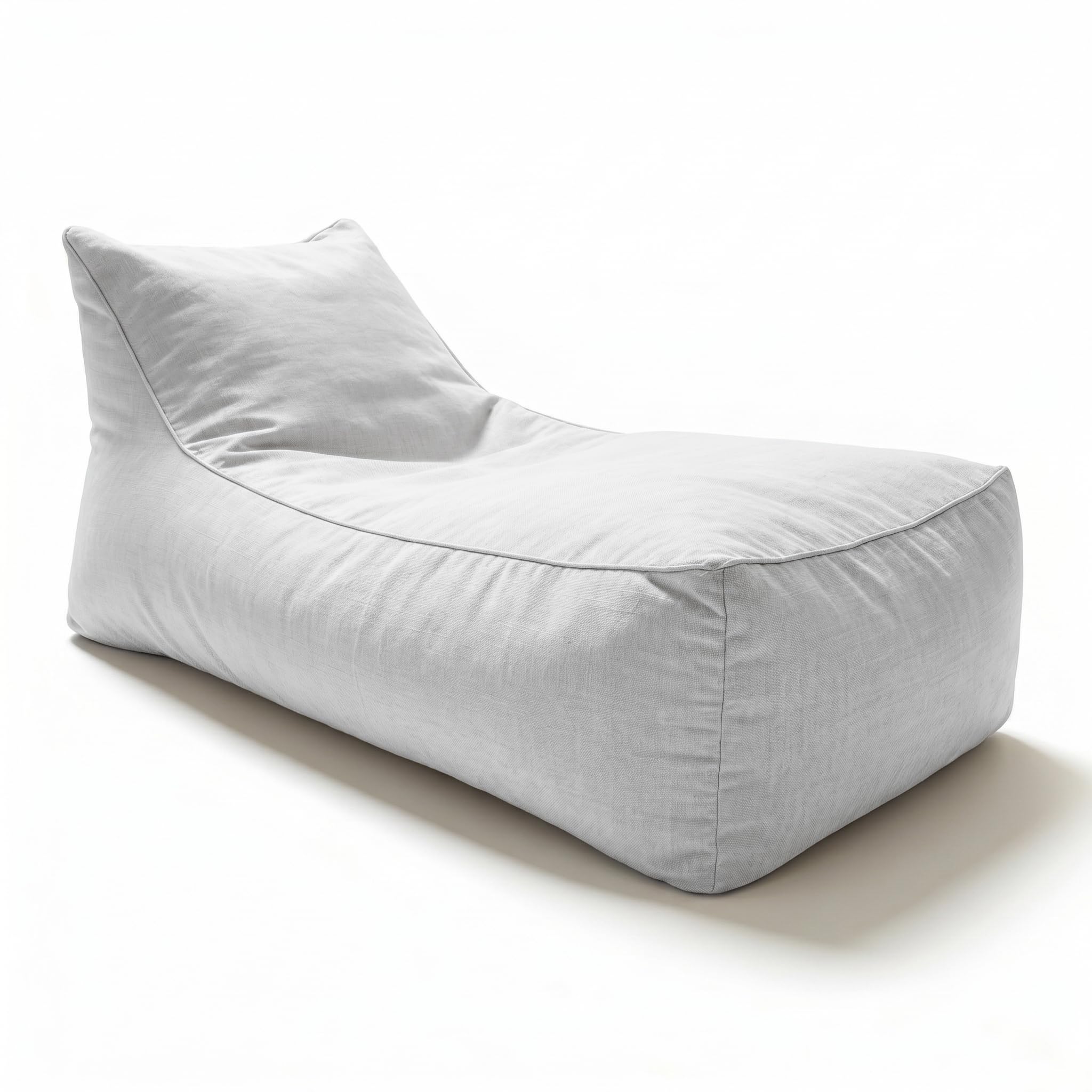 Aiire Pouf d'extérieur géant long 180 x 80 x 70 cm avec rembourrage inclus pour jardin, terrasse ou salon Gris
