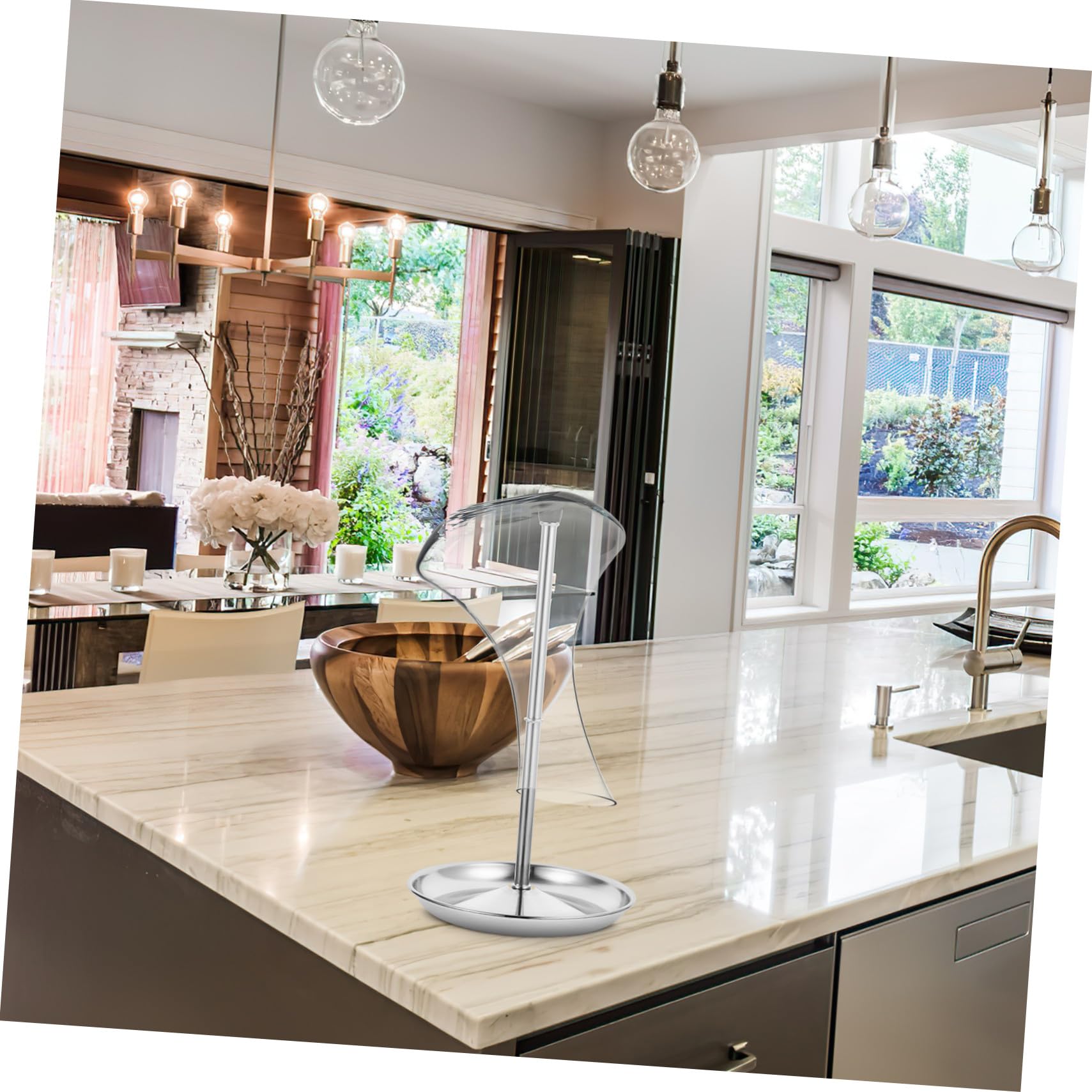 Supporto in Acciaio Inossidabile per Essiccazione Decanter Vino Vassoio Goccia Antisgocciolamento, Design Semplice e Pratico per Casa e Cucina