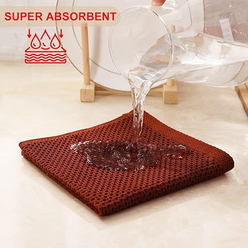 Miniatura 38 de Kitinjoy - Paños de cocina 100% algodón, paquete de 6 paños de cocina ultra suaves y absorbentes para secar platos, toallas de cocina de secado