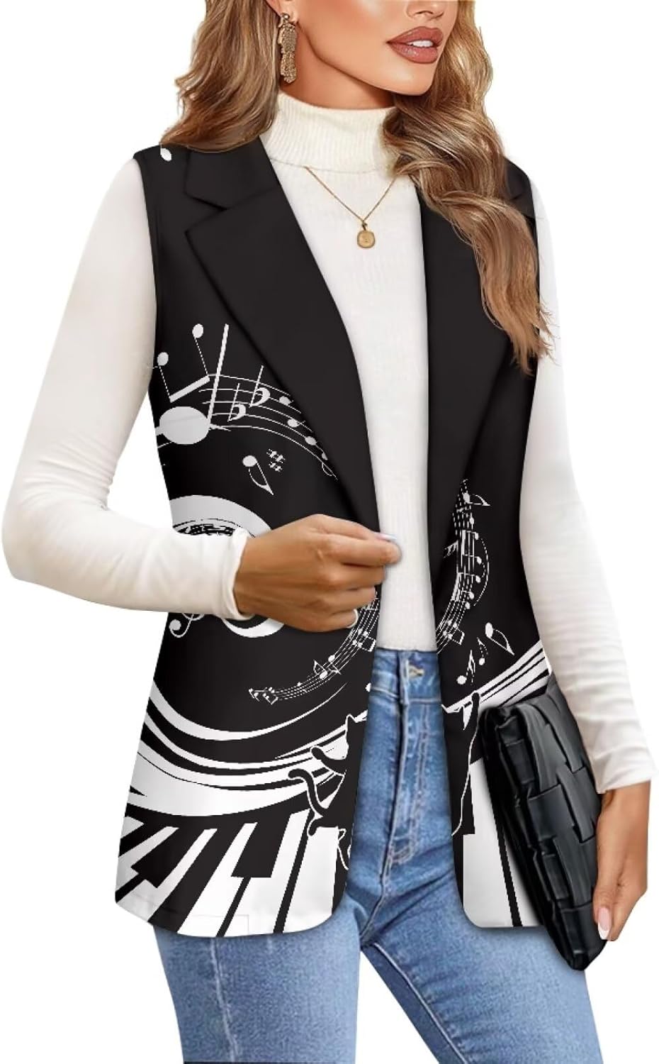 Sleeveless Suit Vest for Women Dress Jackets for Women Loose Fit Waistcoat One Button Suit Vest Blazer Jacket