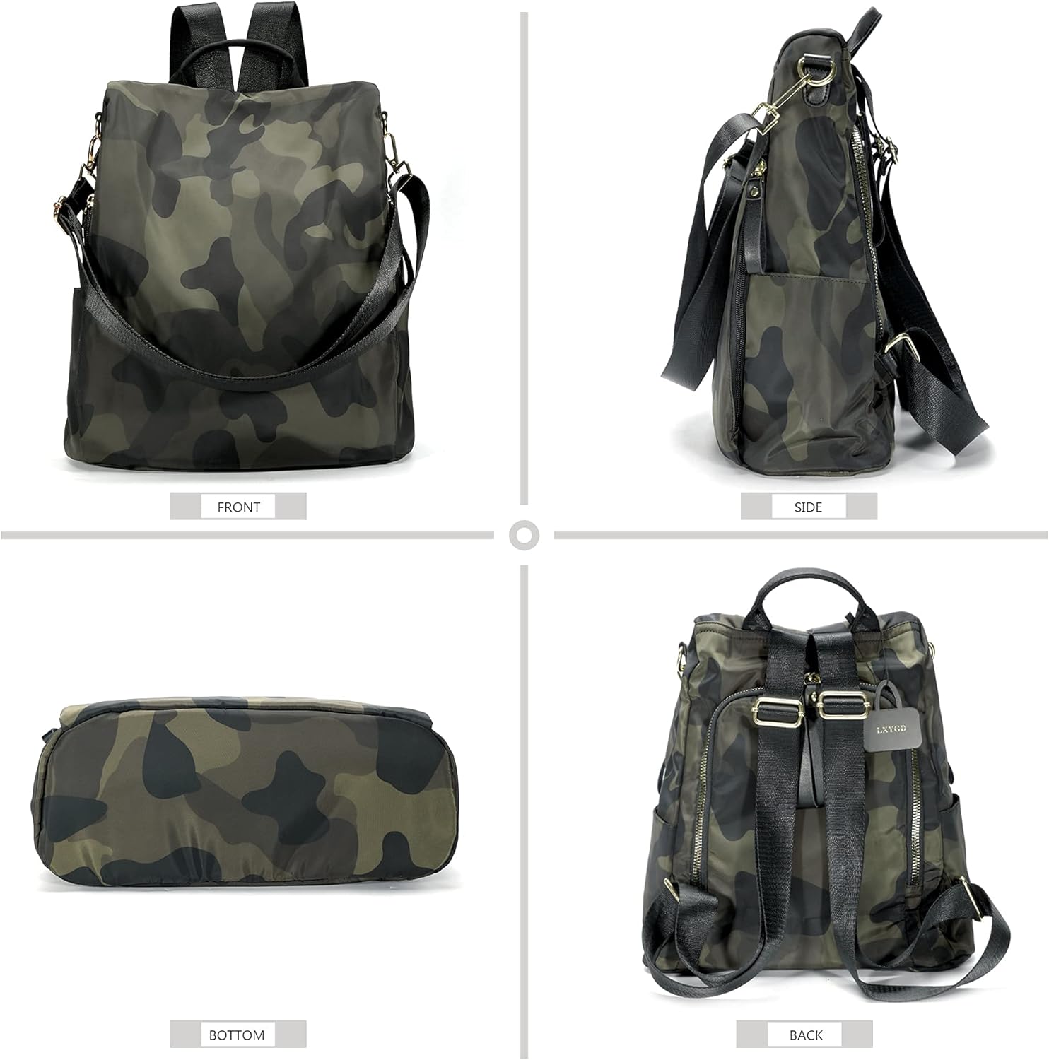 camo backpack purse