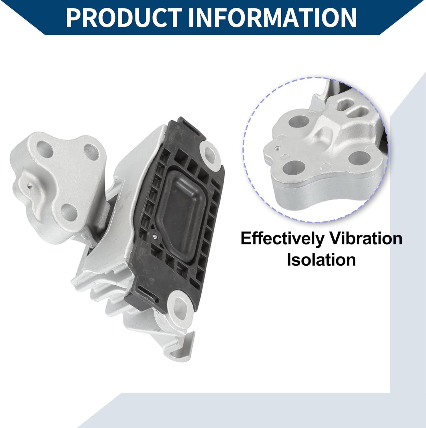 No.68171877AC Engine Motor Mount for Dodge Dart 2.0L, 2.4L 2012-2016 / Left Transmission Mount/Vibration Isolation / 1 Pcs