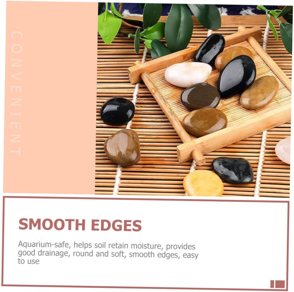 Mipcase Natural River Pebbles for Aquariums and Each Decorative Stones for Garden Fish Tanks and Landscaping